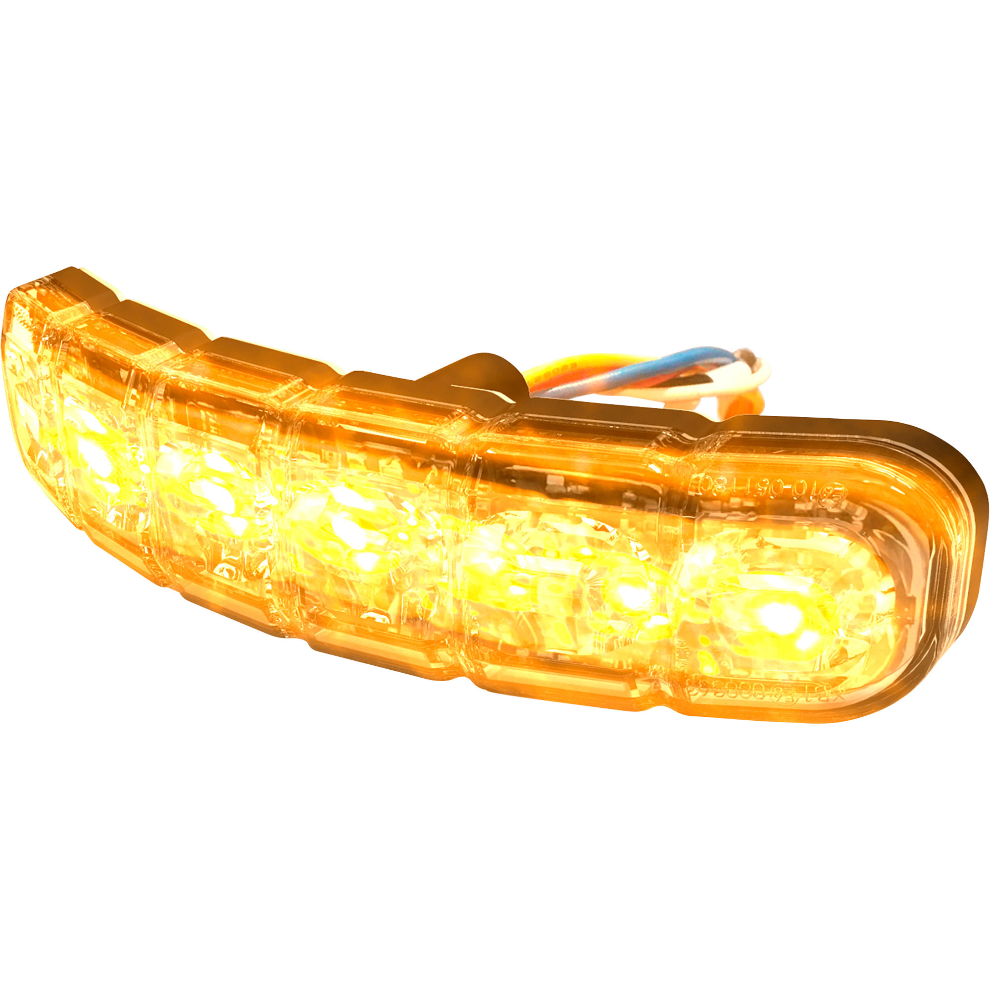 ECCO UltraFlex Warning Light, 12/24 Volts, Amber/White, Model# ED3794AW